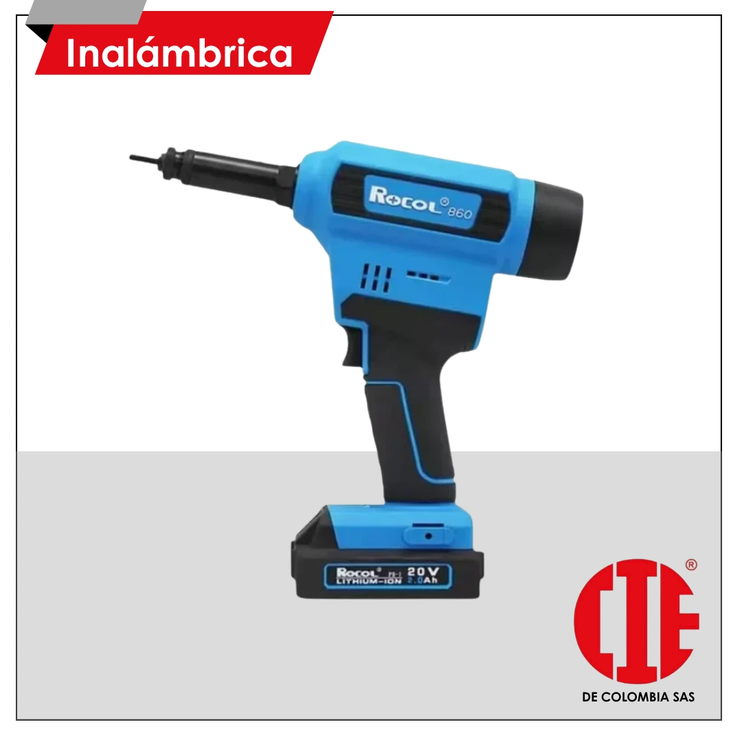 REMACHADORA DE BATERIA PARA TUERCAS REMACHABLES RL-860 ROCOL - CIE ...